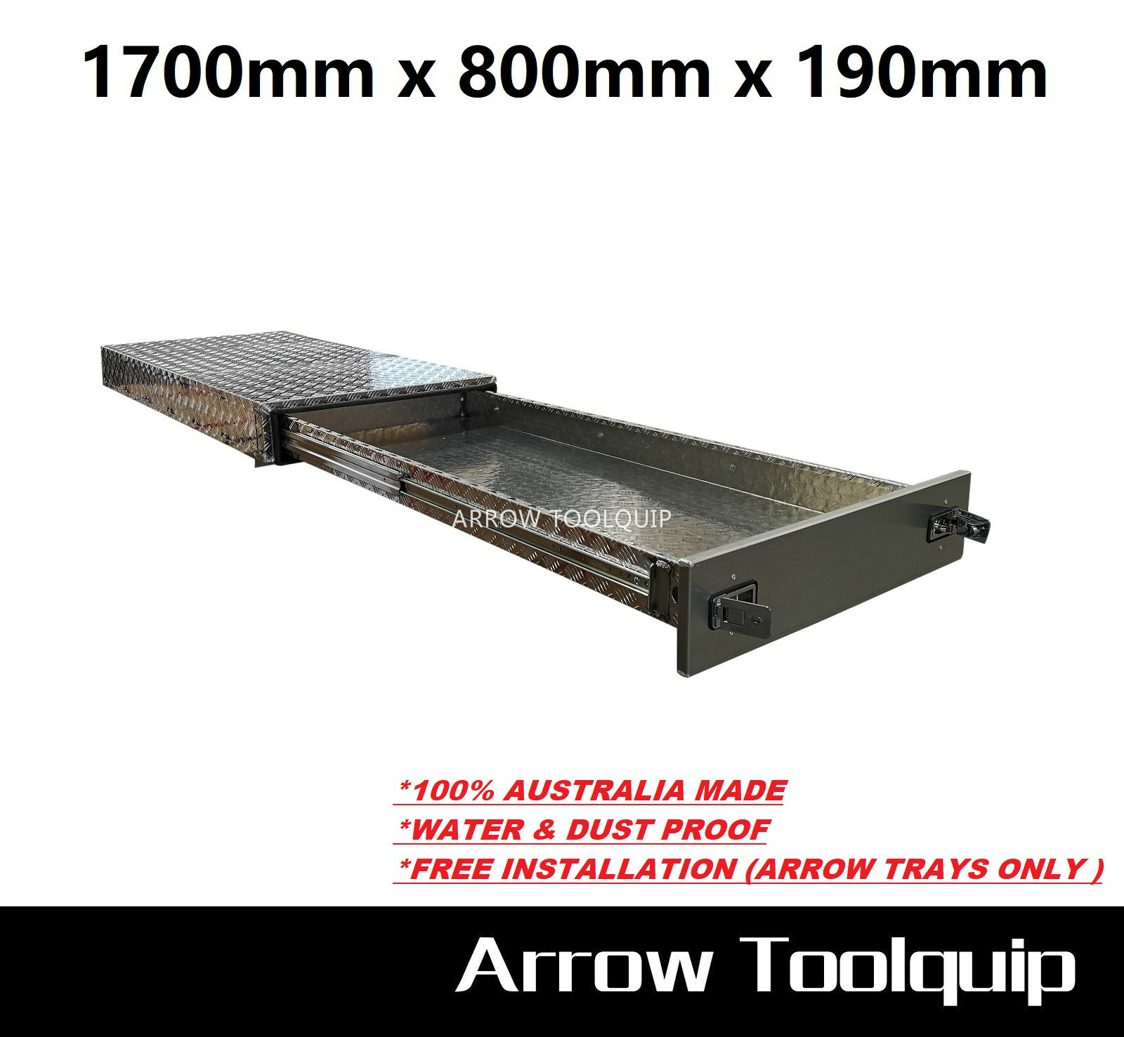 Arrow Ute Tray Drawers Atb Utd1700 Aluminium Ute Toolboxes