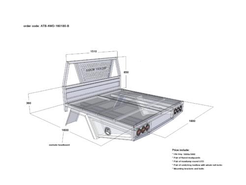 ALUMINIUM UTE TRAY 1 ATB-4WD-160180-B – Aluminium Ute Toolboxes ...