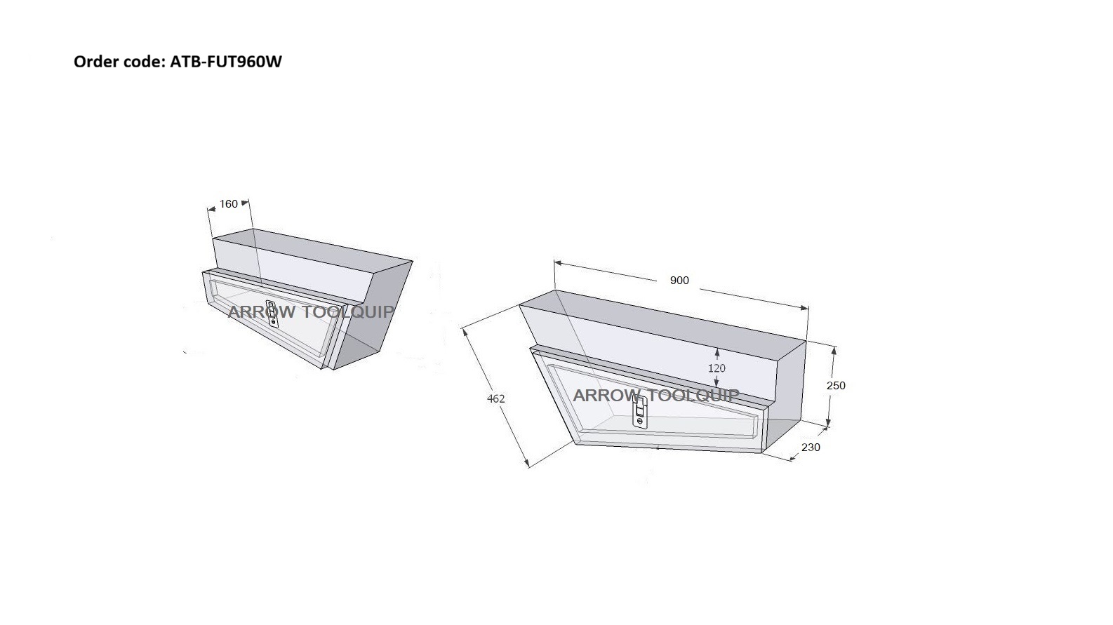 aluminium undertray boxes white