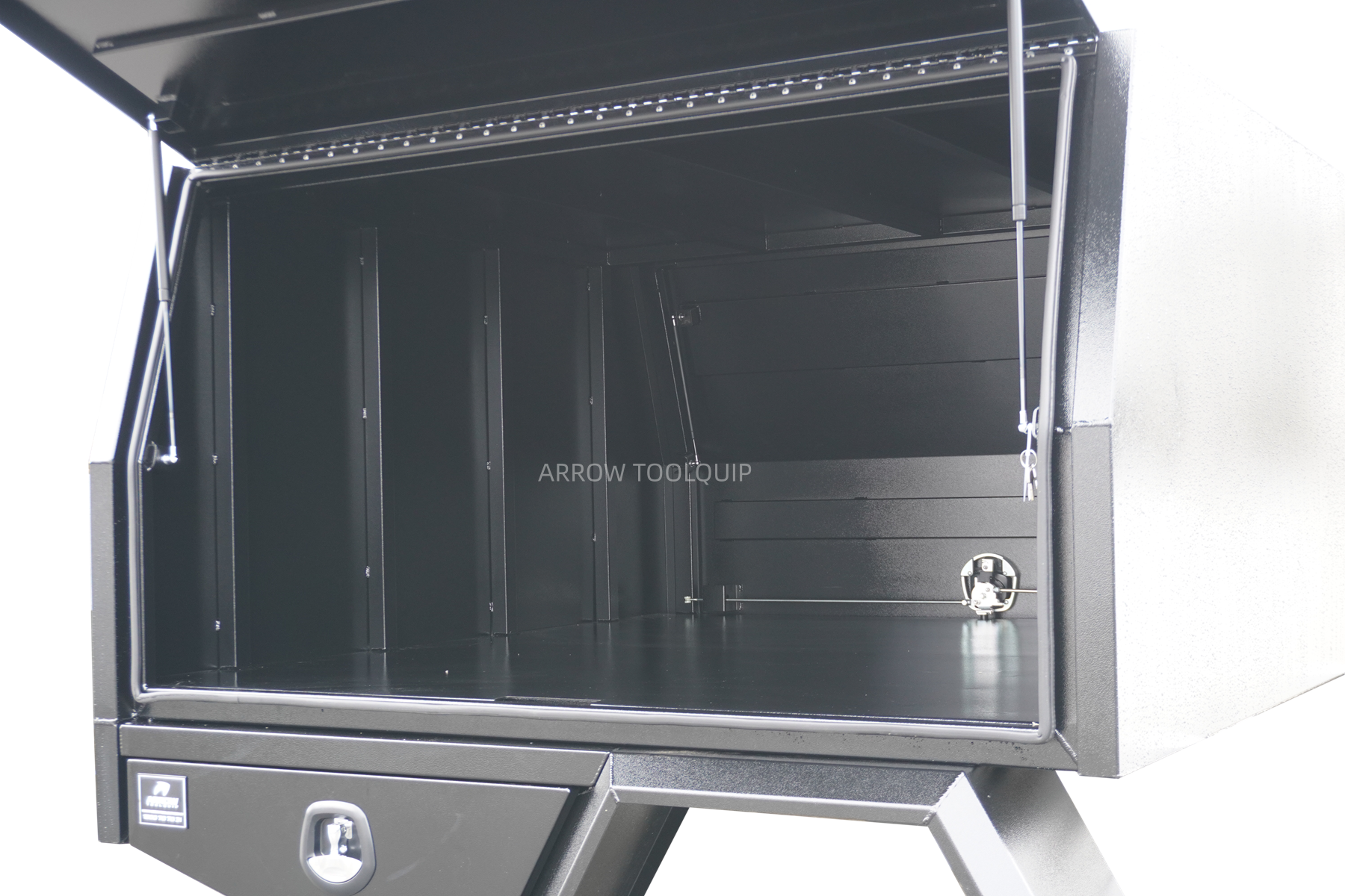 aluminium canopy 2 door black