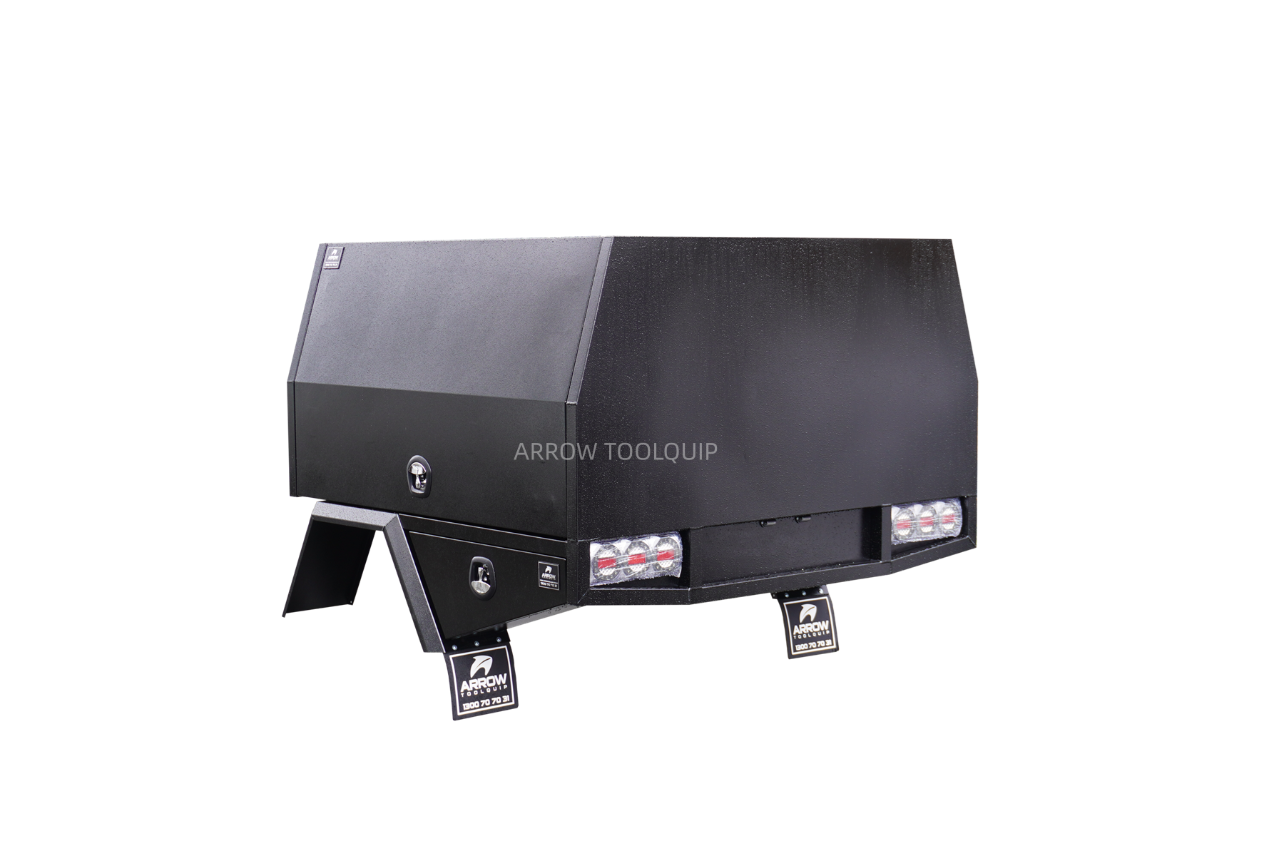 aluminium ute black service body dual cab