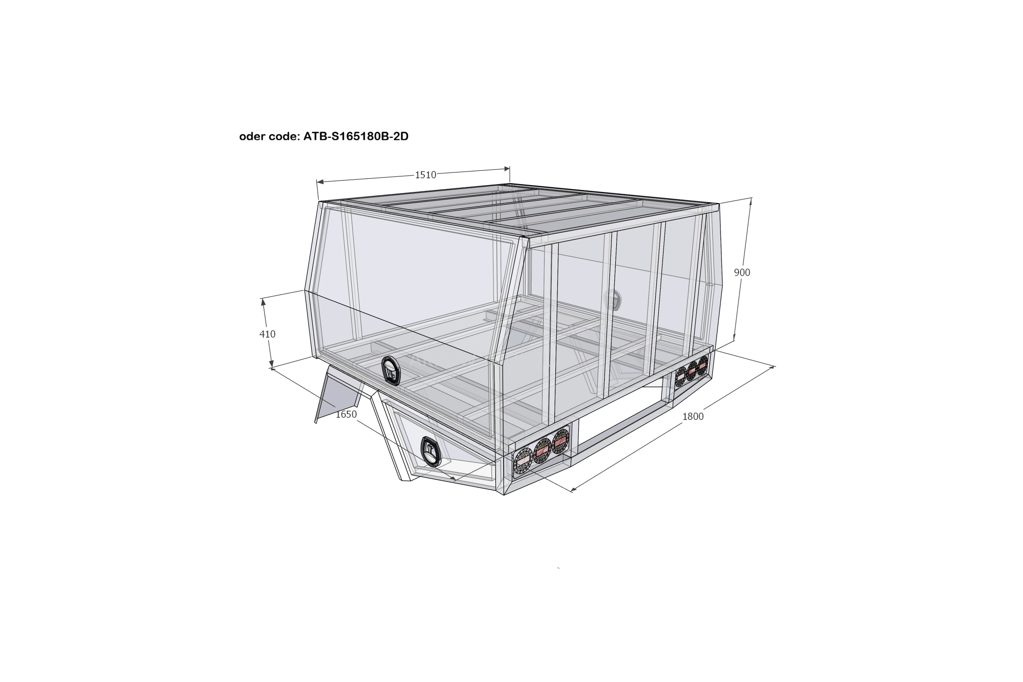dual cab ute service body alloy