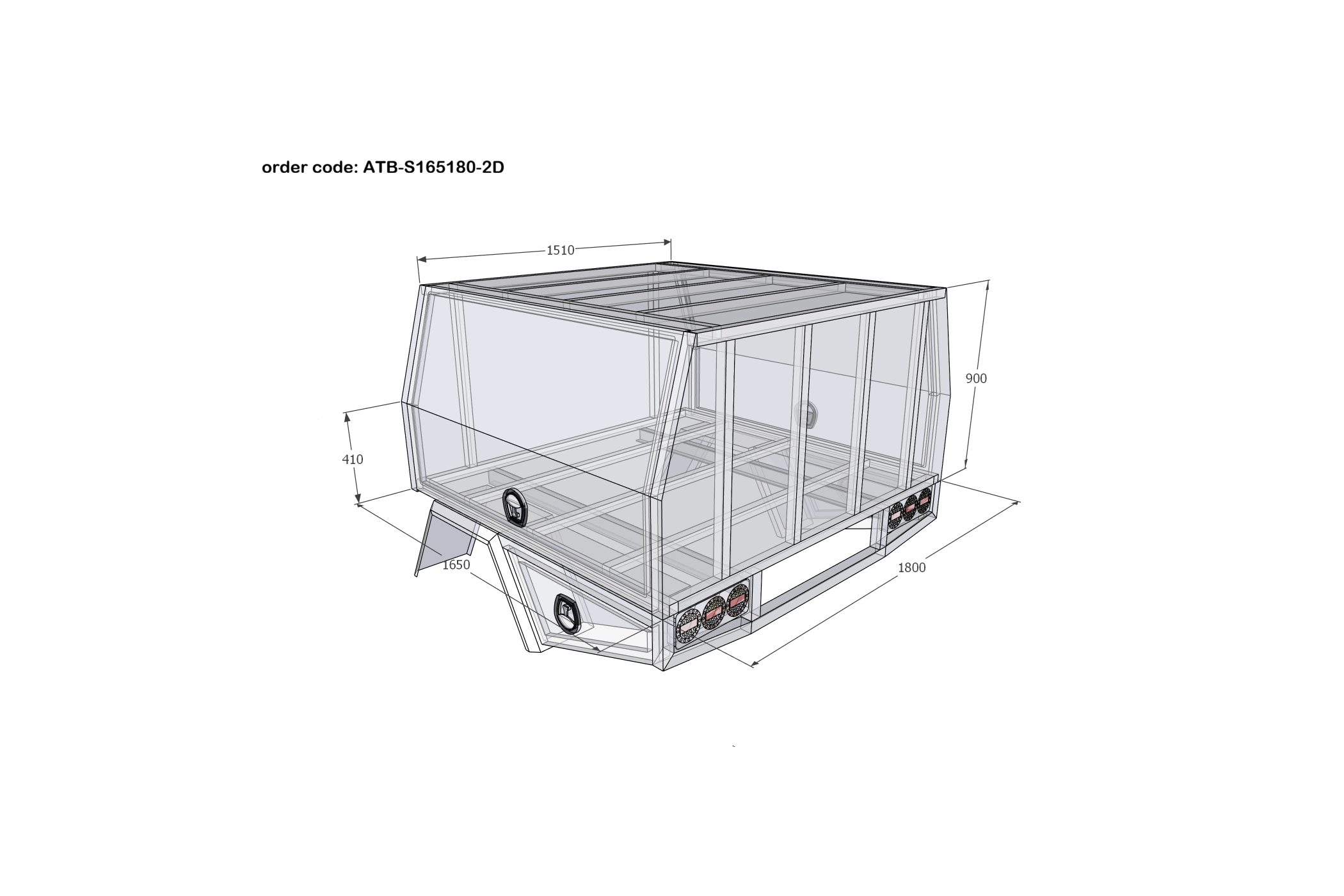 dual cab ute service body alloy