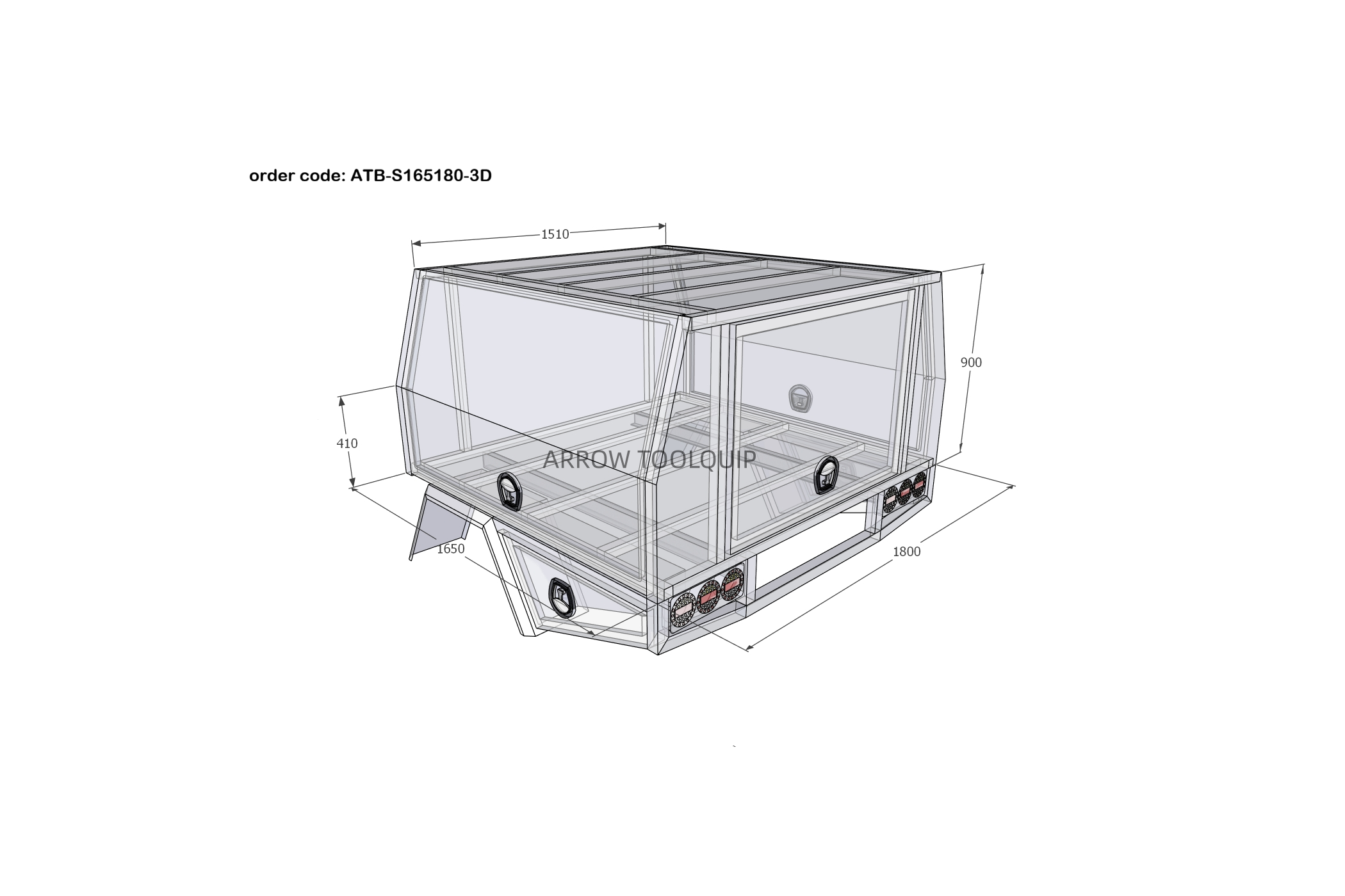 dual cab ute service body alloy