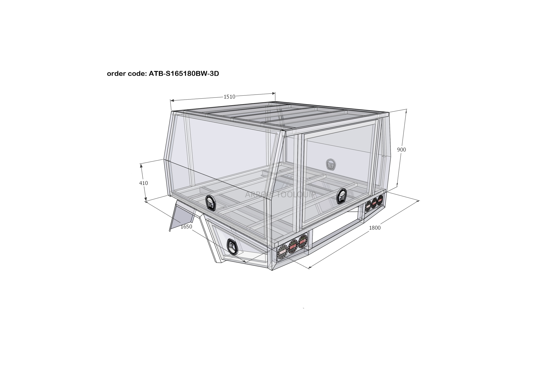 dual cab ute service body alloy