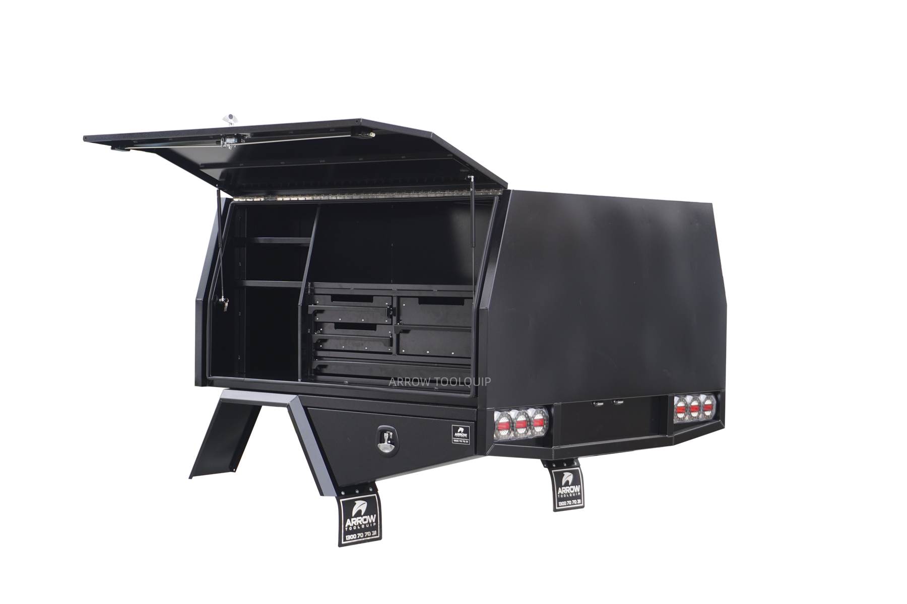 aluminium toolbox canopy service body black