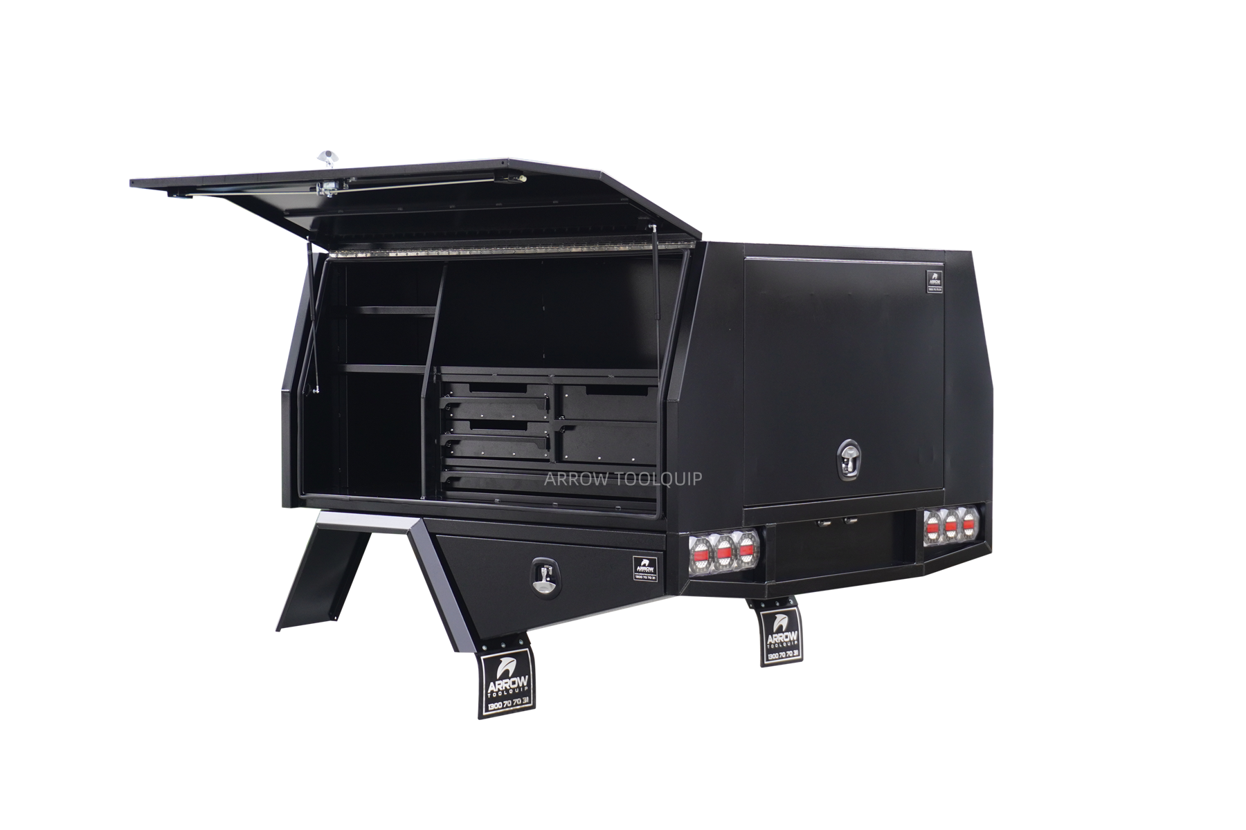 aluminium ute tray service body 3 door