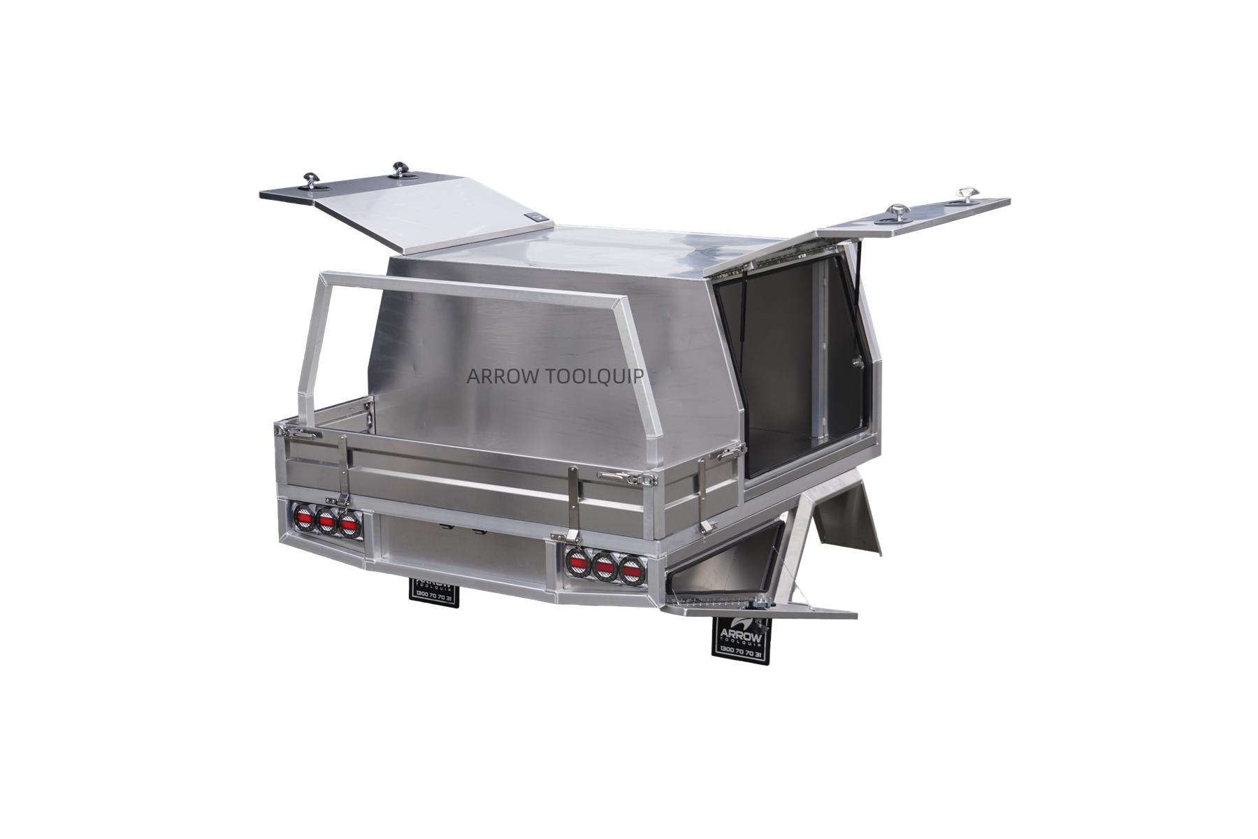 aluminium dual cab heavy duty tray canopy