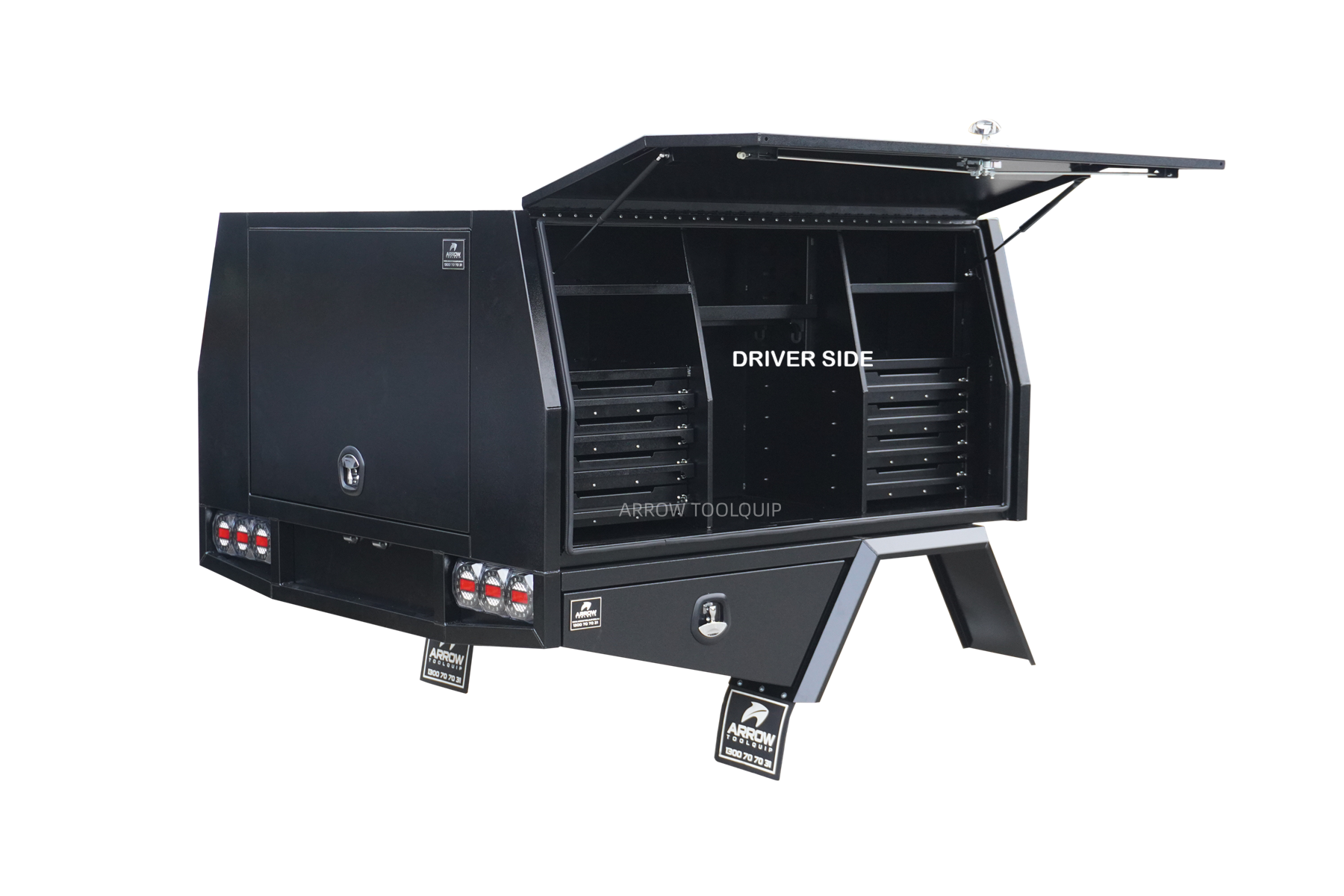 aluminium dual cab service body black