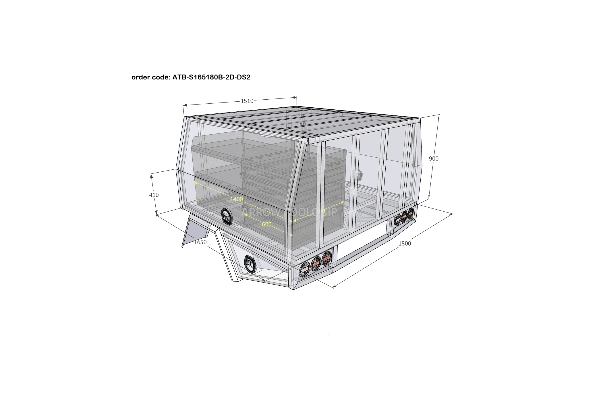 aluminium ute service body canopy