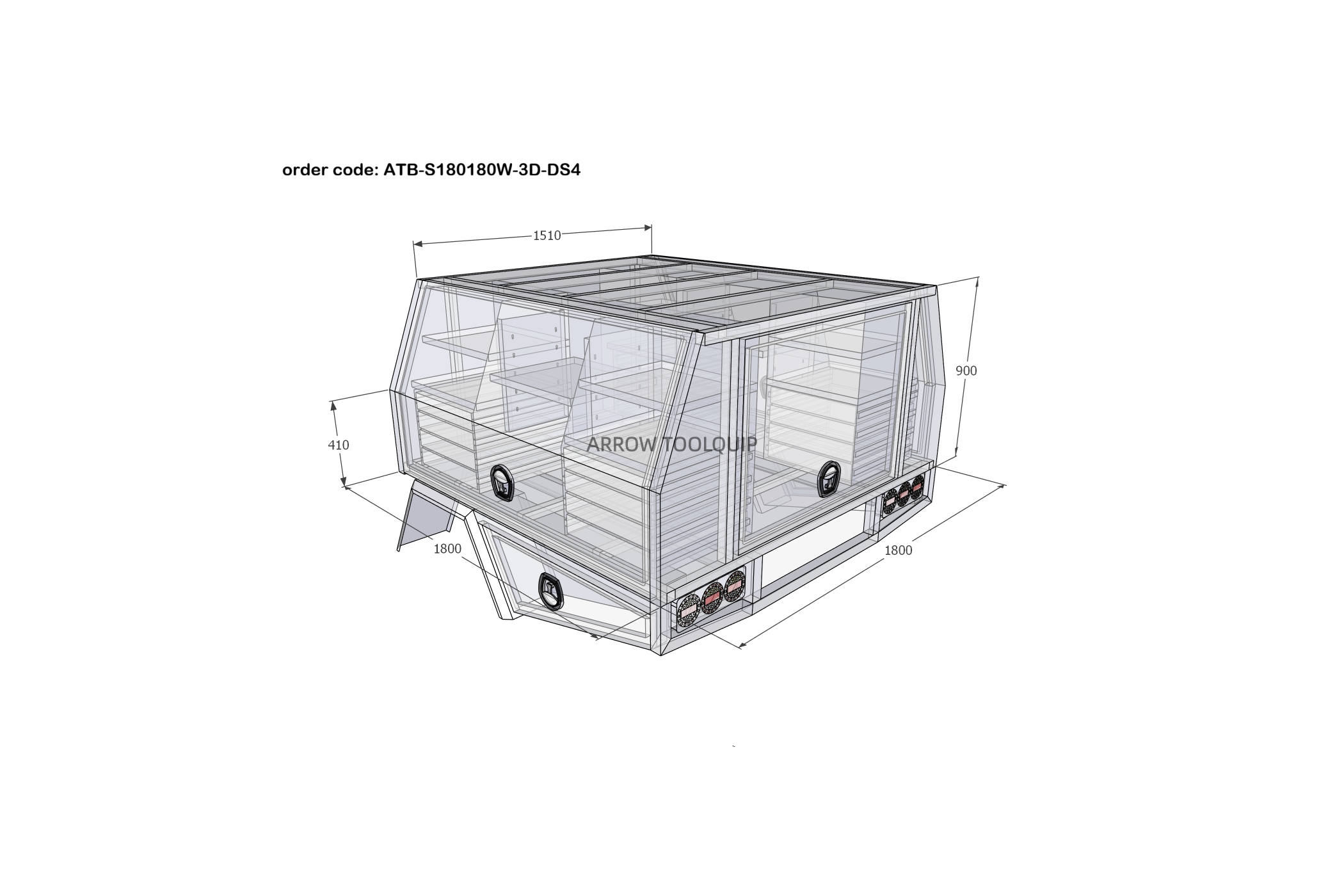 aluminium ute service body canopy