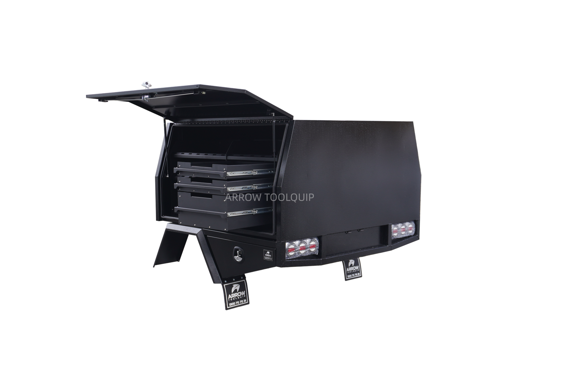 dual cab 2 door black service body