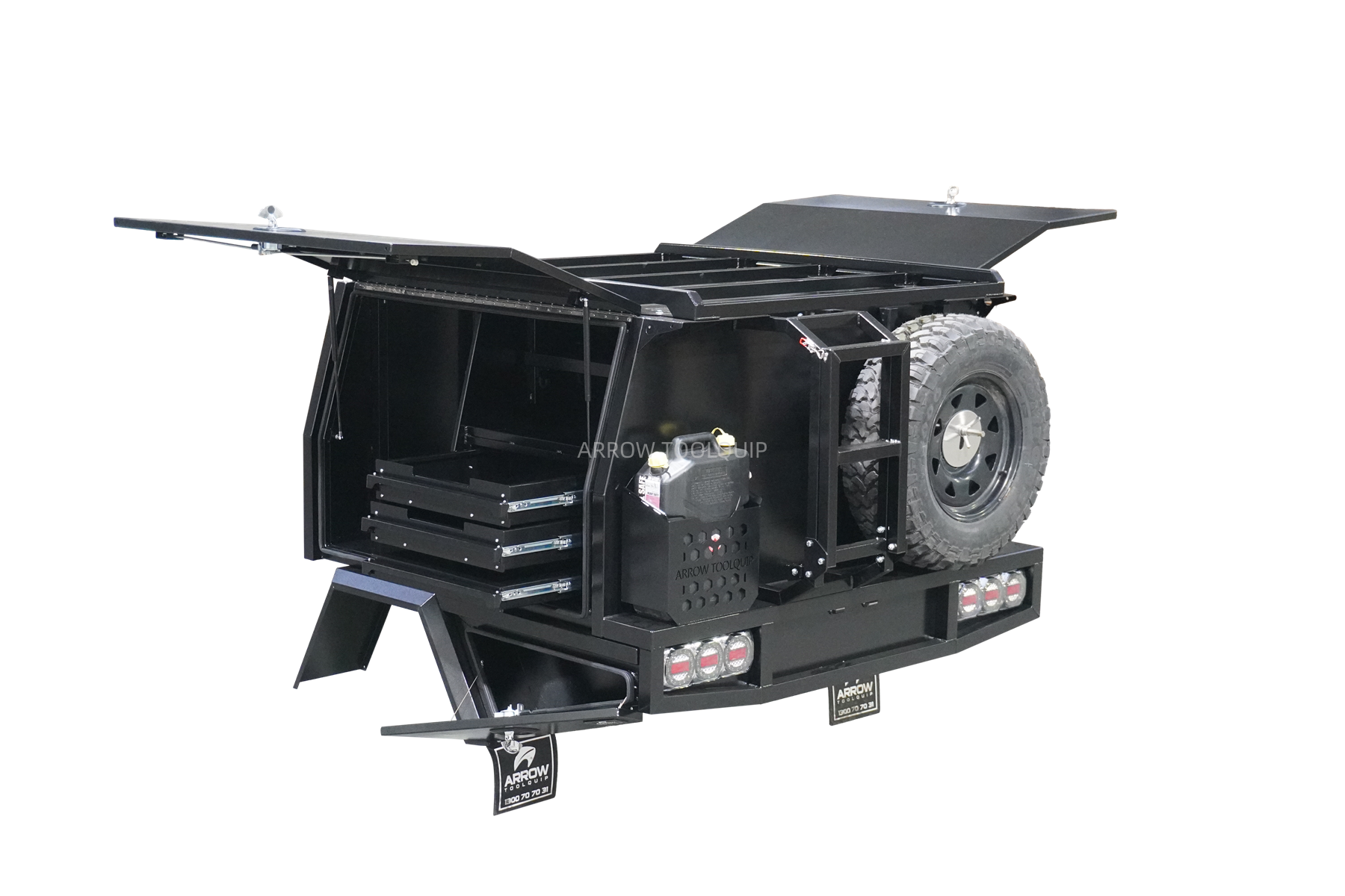 dual cab aluminium service body heavy duty