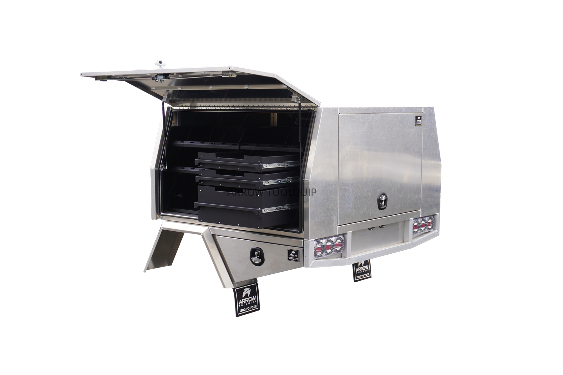 dual cab ute tray service body aluminium