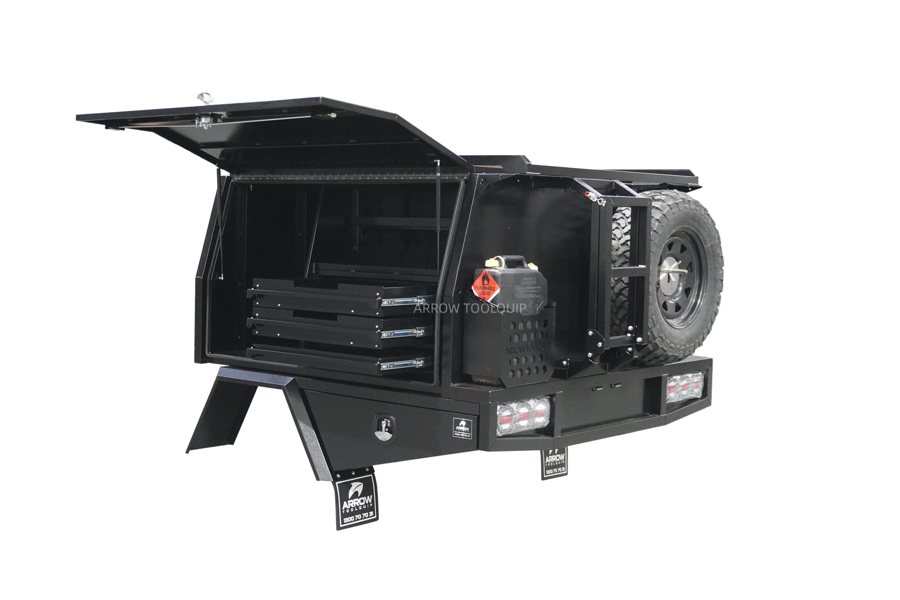 dual cab ute tray service body aluminium