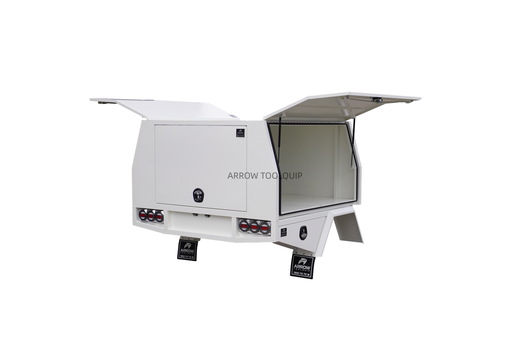 heavy duty chassis mounting canopy 2 door white