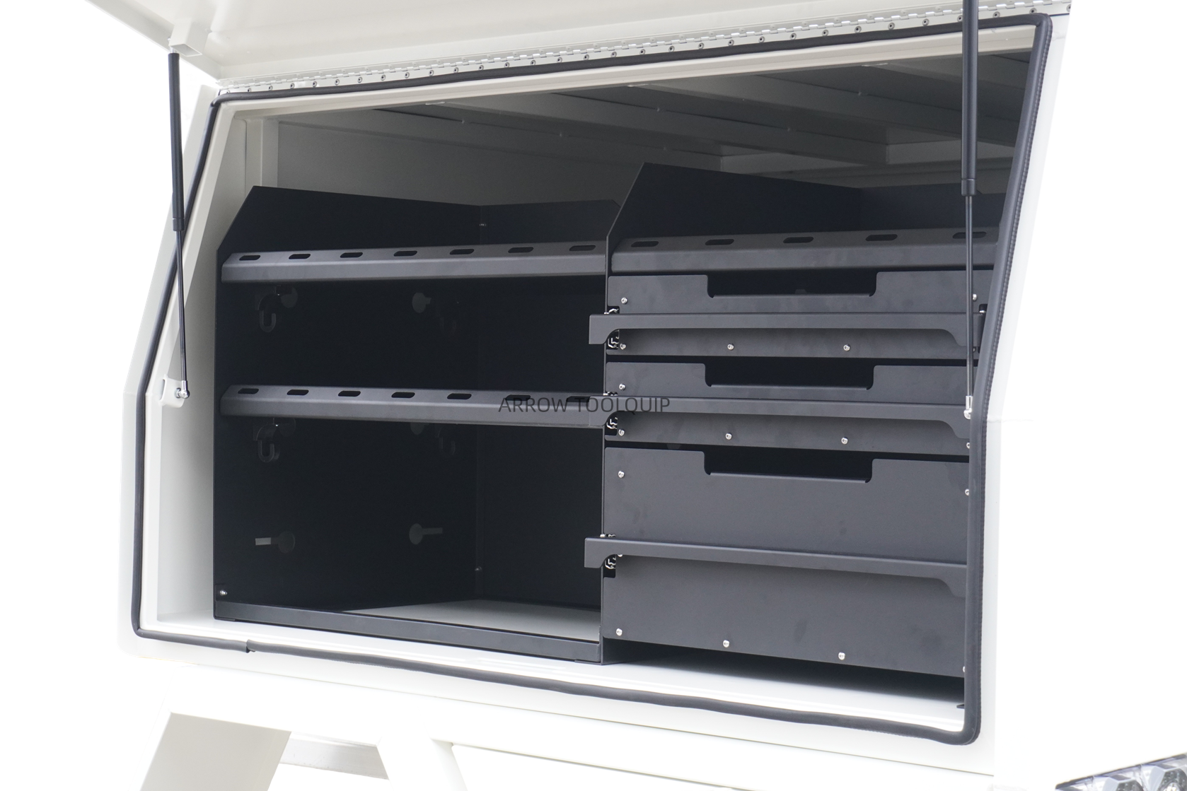 heavy duty service body 2 door white