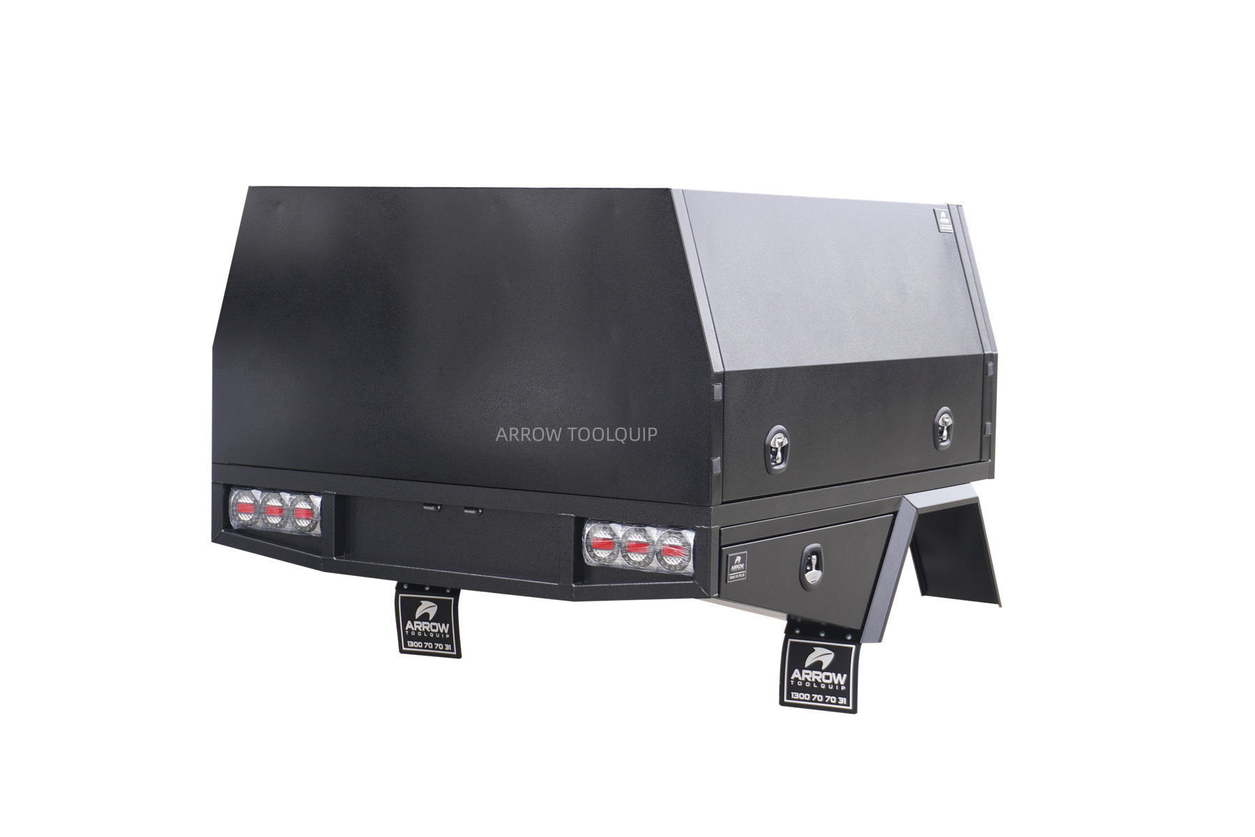 tray jack off canopy dual cab black