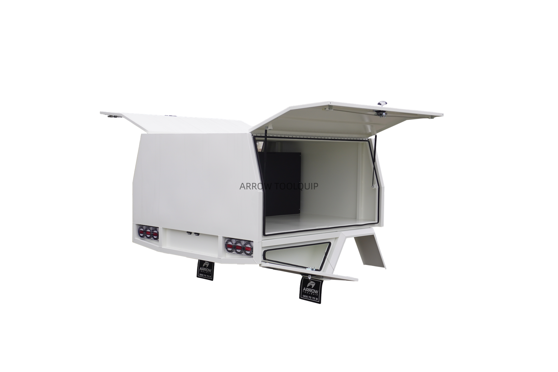 white canopy service body toolbox heavy duty